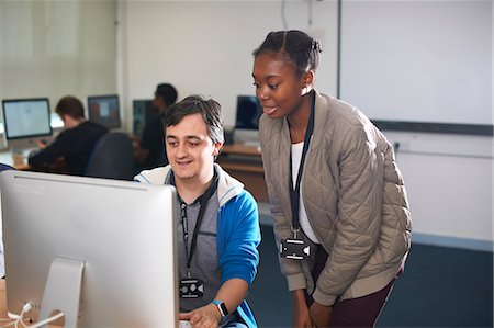 Students working at computer Stock Photo - Premium Royalty-Free, Code: 649-09017010