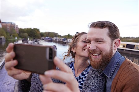 simsearch:649-09061651,k - Couple taking selfie on canal boat Stock Photo - Premium Royalty-Free, Code: 649-09061647