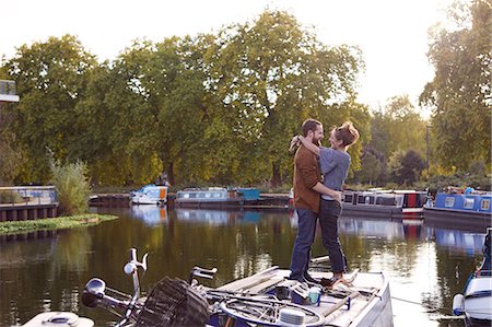 simsearch:649-09061651,k - Couple on canal boat Stock Photo - Premium Royalty-Free, Code: 649-09061655