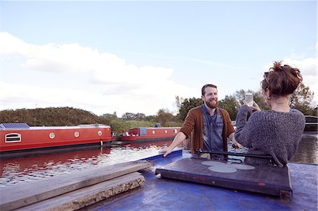 simsearch:649-09061651,k - Couple taking photo on canal boat Stock Photo - Premium Royalty-Free, Code: 649-09061659