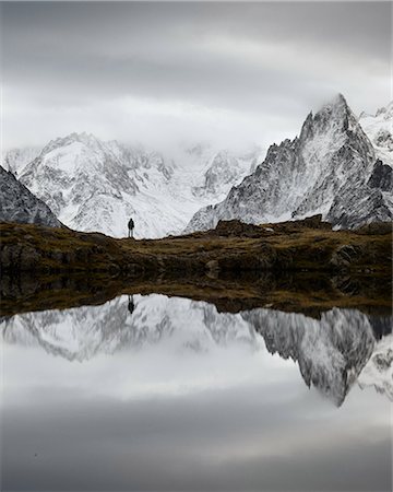 simsearch:649-09148830,k - Sunrise at Lac de Chesery, Chamonix, Rhone-Alpes, France Foto de stock - Sin royalties Premium, Código: 649-09148830