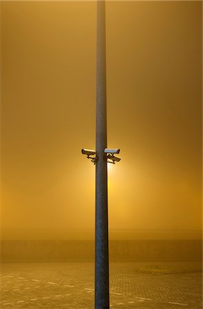 street light empty parking lot - Heavy fog at parking place, Heerenveen, Friesland, Netherlands Stock Photo - Premium Royalty-Free, Code: 649-09149149