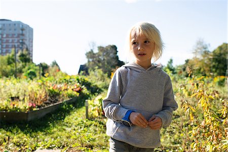 simsearch:649-07596283,k - Boy in allotment on sunny day Stock Photo - Premium Royalty-Free, Code: 649-09159315