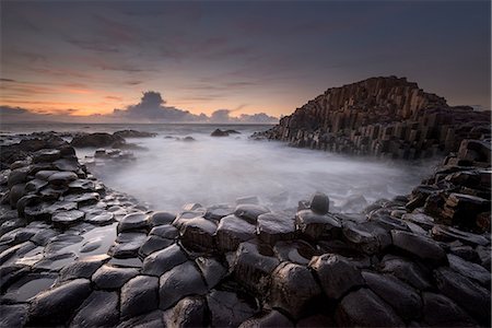 remote (remote location) - Giant's Causeway, County Antrim, Northern Ireland, UK Stock Photo - Premium Royalty-Free, Code: 649-09167040