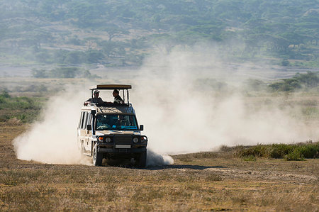 simsearch:649-09176657,k - A safari vehicle driving in the Ndutu area, Ndutu, Ngorongoro Conservation Area, Serengeti, Tanzania Stock Photo - Premium Royalty-Free, Code: 649-09176650