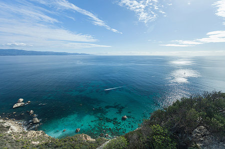 View of sea from hilltop, Piscinas, Sardinia, Italy Stock Photo - Premium Royalty-Free, Code: 649-09182342