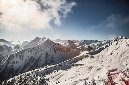 seefeld - Mountains in snowy landscape Foto de stock - Sin royalties Premium, Código: 649-09206673