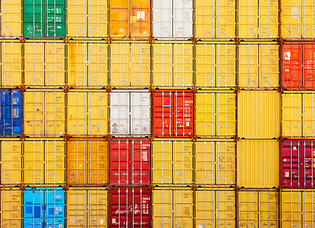 simsearch:632-01784419,k - Stacks of cargo containers Photographie de stock - Premium Libres de Droits, Code: 649-09207163