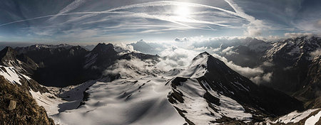 Panoramic view of Bavarian Alps, Oberstdorf, Bavaria, Germany Stockbilder - Premium RF Lizenzfrei, Bildnummer: 649-09208212