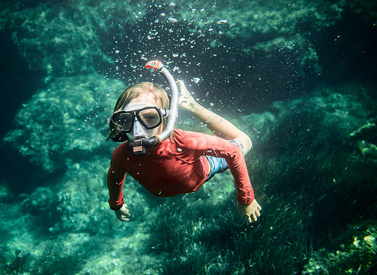 Underwater portrait of boy snorkeling, Menorca, Balearic islands, Spain Stock Photo - Premium Royalty-Free, Image code: 649-09209223