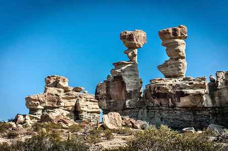 Submarine rock formation, Valle de la Luna, San Juan Province, Argentina Foto de stock - Royalty Free Premium, Número: 649-09209242