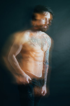 simsearch:649-09195670,k - Portrait of hipster with tattoos Stock Photo - Premium Royalty-Free, Code: 649-09212783