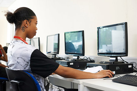 College student studying in classroom Stock Photo - Premium Royalty-Free, Code: 649-09230301