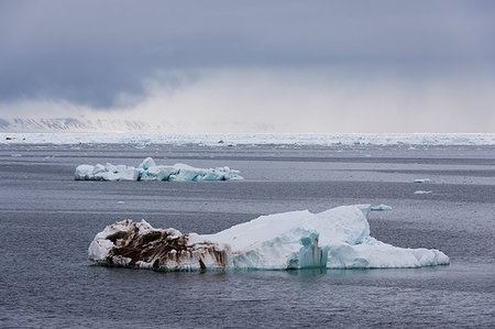 simsearch:614-08875804,k - Arctic ocean ice floe seascape, Erik Eriksenstretet strait separating Kong Karls Land from Nordaustlandet, Svalbard, Norway Stock Photo - Premium Royalty-Free, Code: 649-09246218