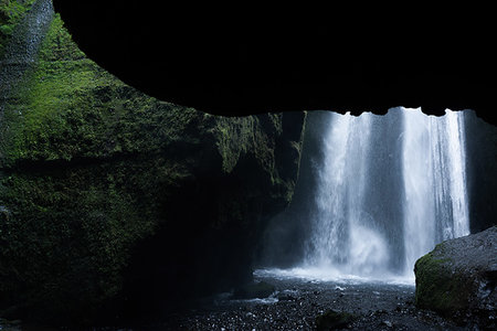 simsearch:6118-07440092,k - View of waterfall and rock formations, Selfoss, Arnessysla, Iceland Foto de stock - Sin royalties Premium, Código: 649-09275798