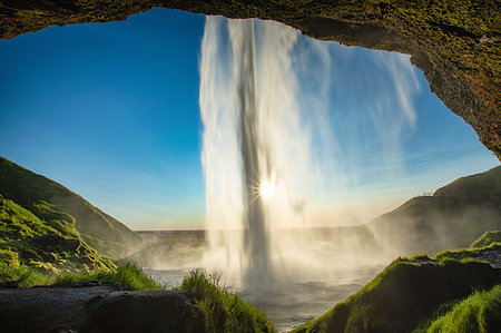 simsearch:614-09276379,k - Seljalandsfoss waterfall, Iceland Stockbilder - Premium RF Lizenzfrei, Bildnummer: 649-09277500
