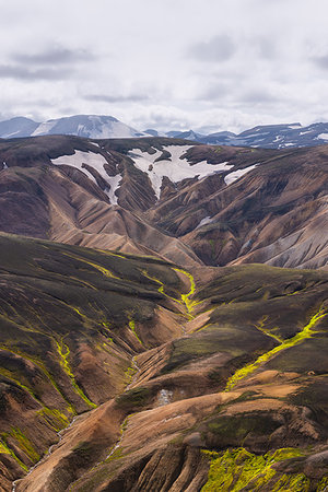 simsearch:6118-08827547,k - Volcanic mountains, Landmannalaugar, Highlands, Iceland Fotografie stock - Premium Royalty-Free, Codice: 649-09277814