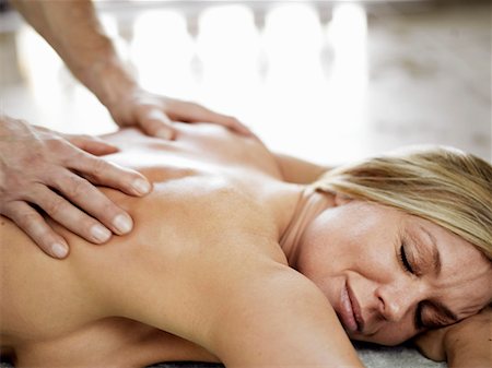 fitness   mature woman - Woman having massage Stock Photo - Premium Royalty-Free, Code: 649-01557782