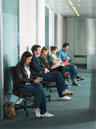 Patients sitting in waiting room of a hospital. Stock Photo - Premium Royalty-Free, Code: 649-01608852