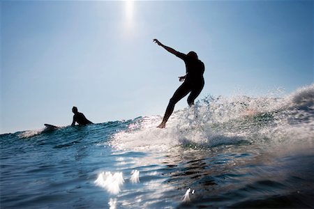 Two men surfing. Stock Photo - Premium Royalty-Free, Code: 649-01695892