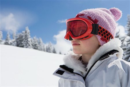 skifahrerin - Porträt von Mädchen mit Hut und Brille Stockbilder - Premium RF Lizenzfrei, Bildnummer: 649-02290257