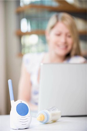 enterprise computer - A mother working from home Stock Photo - Premium Royalty-Free, Code: 649-02423496