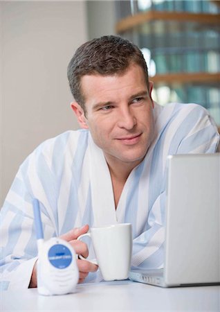 enterprise computer - A father working from home Stock Photo - Premium Royalty-Free, Code: 649-02423497