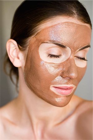 Woman with face mask on Stock Photo - Premium Royalty-Free, Code: 649-02731244