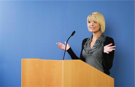essex - Woman talking from lectern Stock Photo - Premium Royalty-Free, Code: 649-02731560