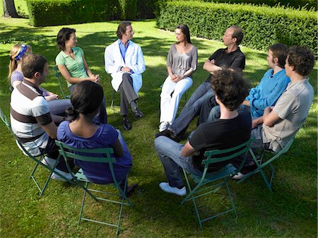 People in rehab,  outdoors Stock Photo - Premium Royalty-Free, Code: 649-02731672