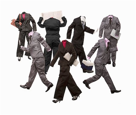 disappearing - A crowd of business suits Stock Photo - Premium Royalty-Free, Code: 649-03009221