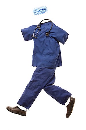 disappear - A nurses' outfit running Foto de stock - Sin royalties Premium, Código: 649-03009240