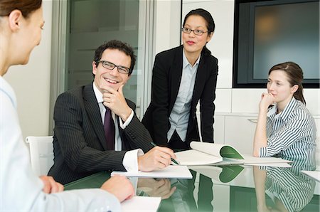 A portrait of a business meeting Stock Photo - Premium Royalty-Free, Code: 649-03154777