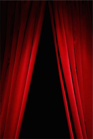 Red velvet curtains Stock Photo - Premium Royalty-Free, Code: 649-03294672