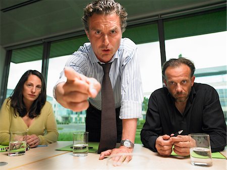 simsearch:649-03817612,k - Business man angry with coworker Stock Photo - Premium Royalty-Free, Code: 649-03292319