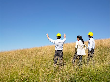 protection teamwork copy space - contractors in field Stock Photo - Premium Royalty-Free, Code: 649-03293848