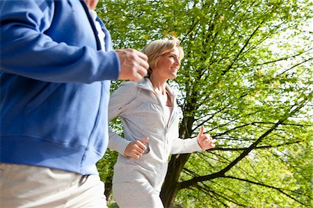 routine - Middle aged couple jogging Stock Photo - Premium Royalty-Free, Code: 649-03363275