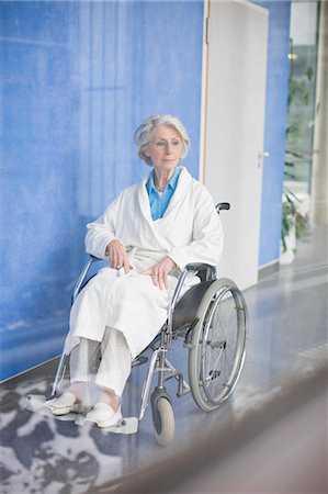 senior woman sad - Old woman in a wheel chair Stock Photo - Premium Royalty-Free, Code: 649-03447146