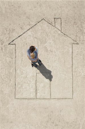 possibilities - Thinking of a house Stock Photo - Premium Royalty-Free, Code: 649-03447245