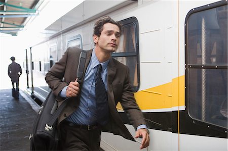 running business front - Traveling by train Stock Photo - Premium Royalty-Free, Code: 649-03447301