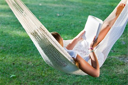 dangling teenage - Girl in a hammock Stock Photo - Premium Royalty-Free, Code: 649-03448334