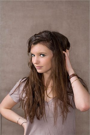 Portrait teen girl Stock Photo - Premium Royalty-Free, Code: 649-03465365