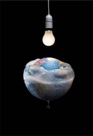 réchauffement planétaire - lumière sur la terre Photographie de stock - Premium Libres de Droits, Code: 649-03666757