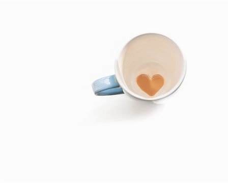 Love heart of coffee in mug Foto de stock - Sin royalties Premium, Código: 649-03769429