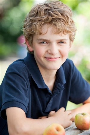 food in germany munich - Young boy smiling Stock Photo - Premium Royalty-Free, Code: 649-03774965