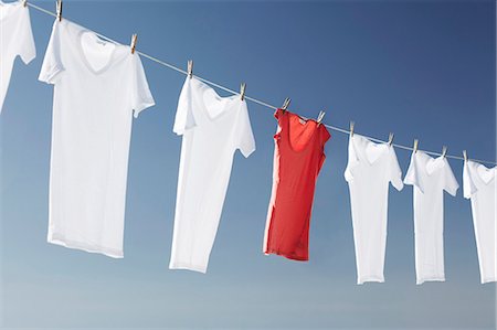 Washing line Foto de stock - Sin royalties Premium, Código: 649-03770246