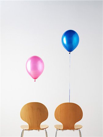 Office Chairs and balloons Stock Photo - Premium Royalty-Free, Code: 649-03772502