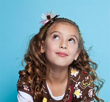 simsearch:640-05760828,k - Portrait of girl (8-9) looking up Stock Photo - Premium Royalty-Free, Code: 640-05760826