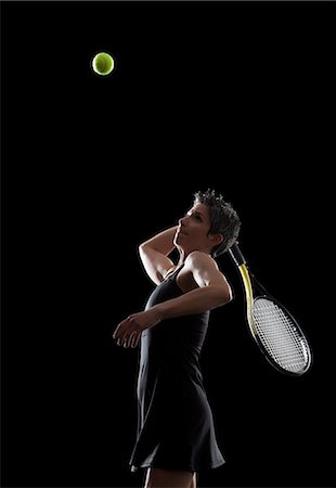 saque (deportes) - Tennis Player Foto de stock - Sin royalties Premium, Código: 640-06050636