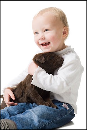 simsearch:640-06050836,k - child with puppy Stock Photo - Premium Royalty-Free, Code: 640-06050849